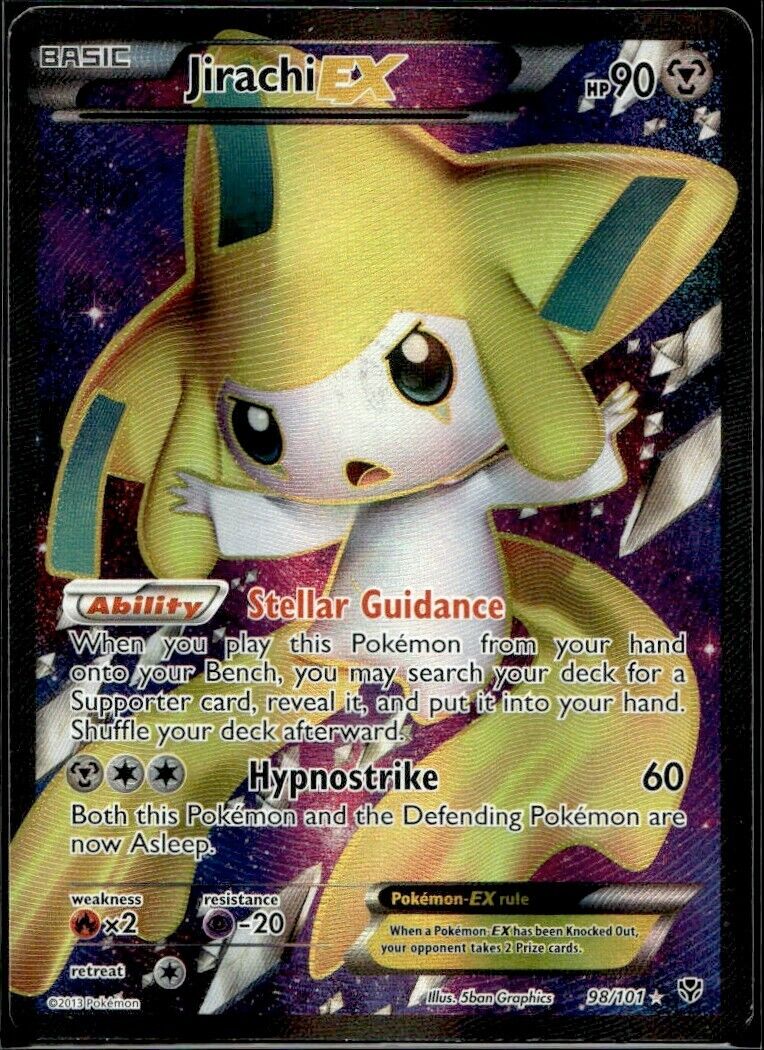 Pokemon Jirachi ex 98/101 B&W Plasma Blast Light Play Condition