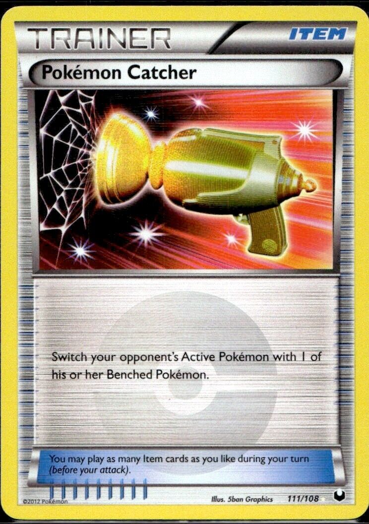 Pokemon Pokemon Catcher 111/108 B&W Dark Explorers Light Play Condition