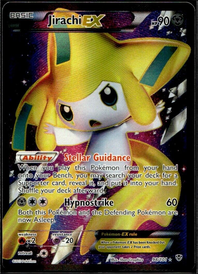 Pokemon Jirachi ex 98/101 B&W Plasma Blast Light Play Condition