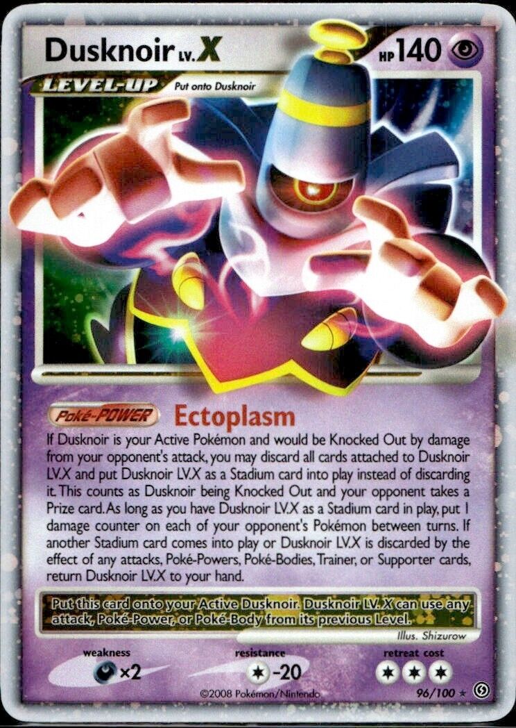 Pokemon Dusknoir Lv X 96/100 D&P Stormfront Near Mint Condition