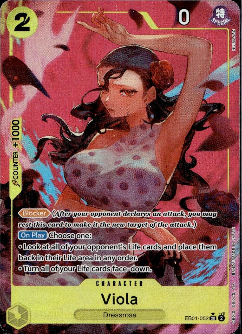 One Piece CCG Viola EB01-052 Alt Near Mint Condition