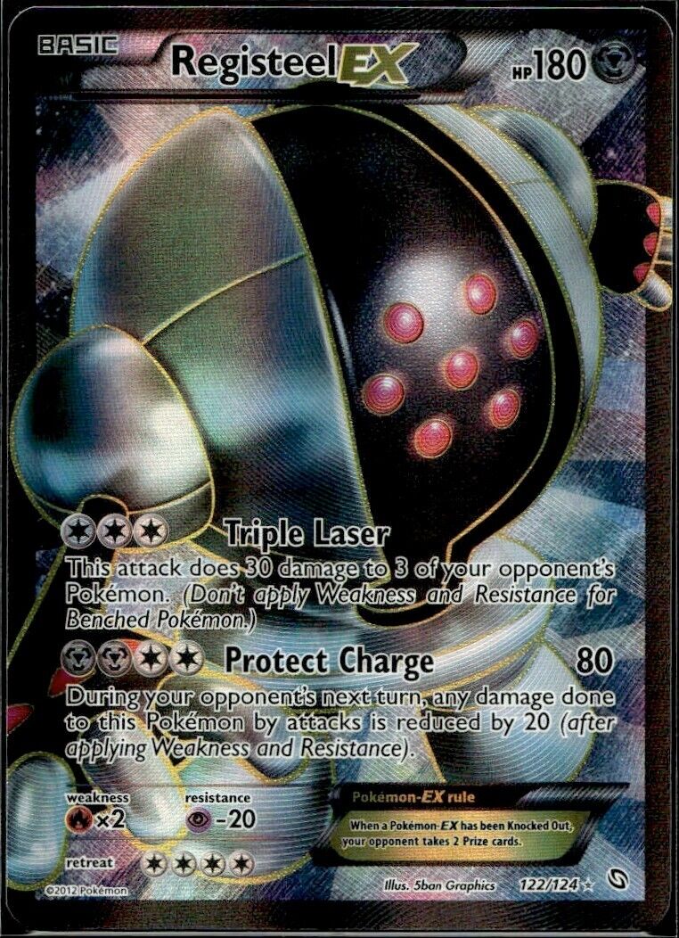 Pokemon Registeel ex 122/124 B&W Dragons Exalted Near Mint Condition