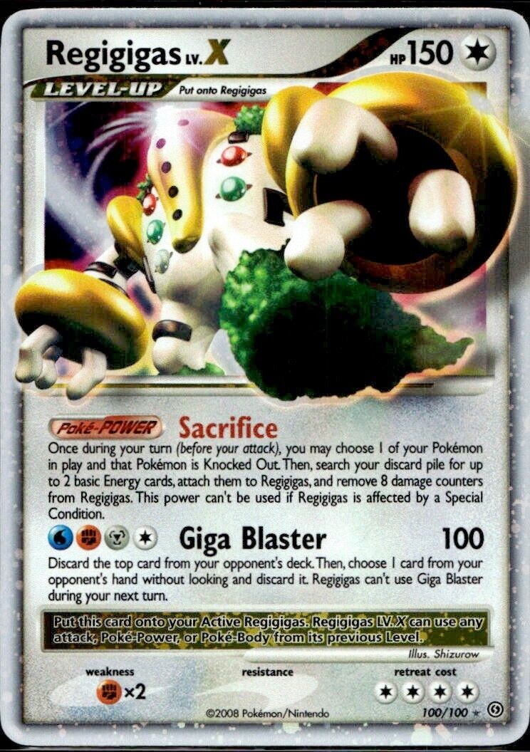 Pokemon Regigigas Lv X 100/100 D&P Stormfront Near Mint Condition
