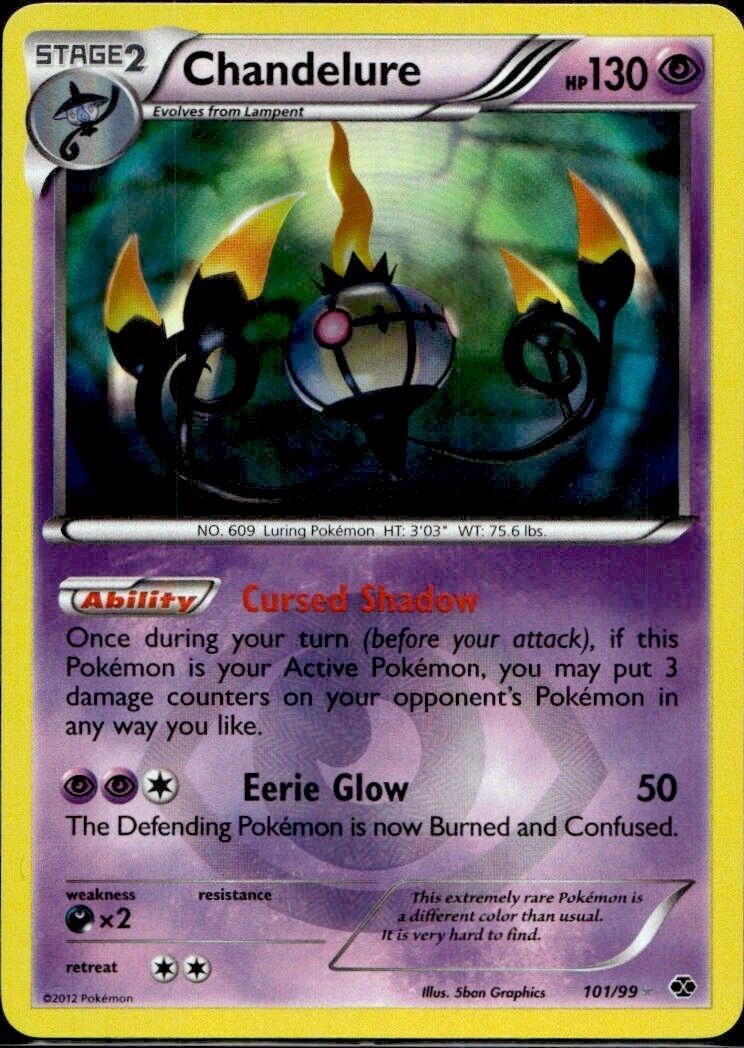 Pokemon Chandelure 101/99 B&W Next Destinies Light Play Condition