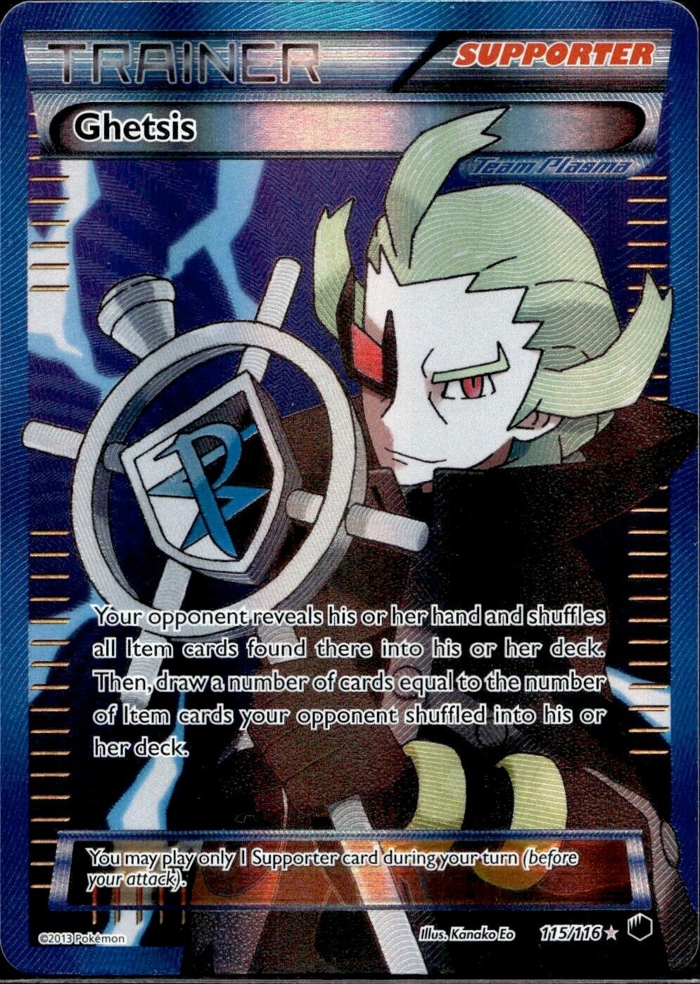 Pokemon Ghetsis 115/116 B&W Plasma Freeze Light Play Condition