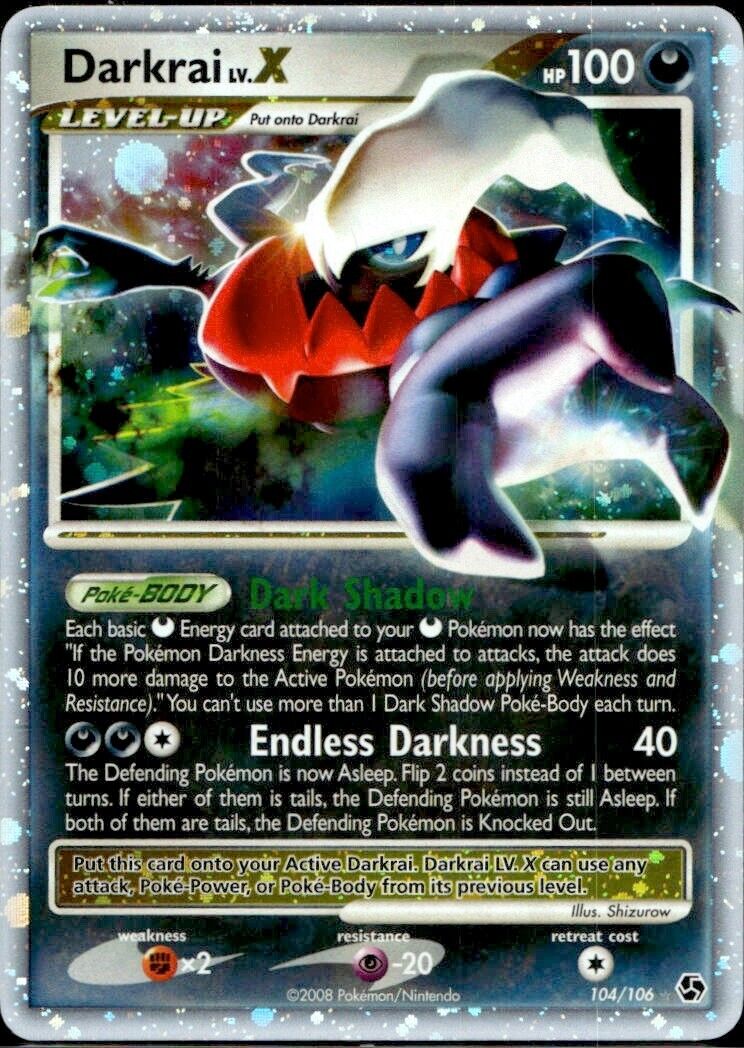 Pokemon Darkrai Lv X 104/106 D&P Great Encounters Near Mint Condition