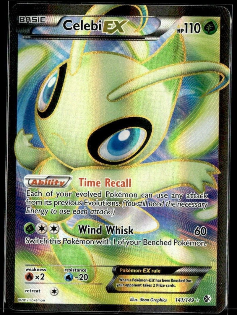 Pokemon Celebi ex 141/149 B&W Boundaries Crossed Light Play Condition