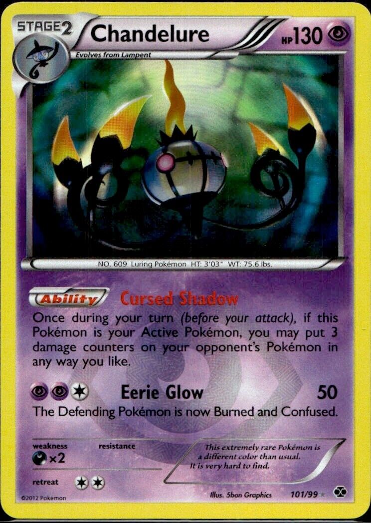 Pokemon Chandelure 101/99 B&W Next Destinies Near Mint Condition