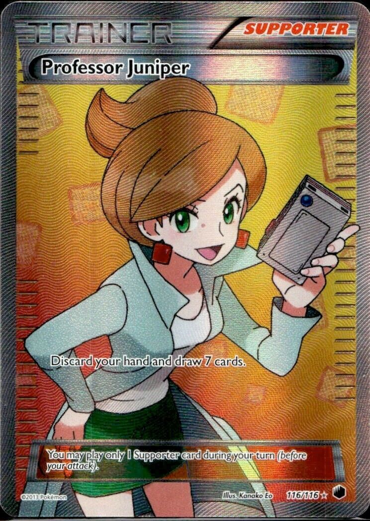Pokemon Professor Juniper 116/116 B&W Plasma Freeze Light Play Condition