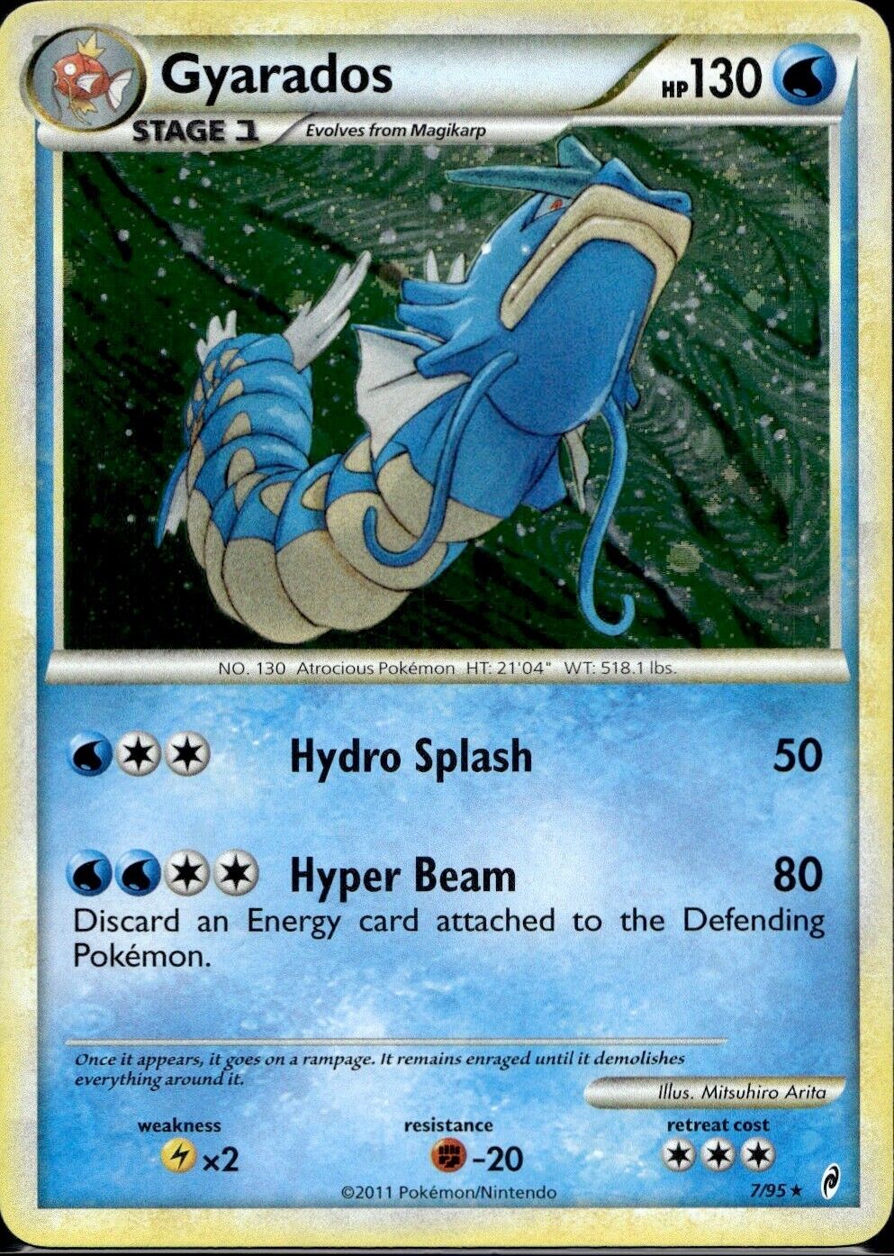 Pokemon Gyarados 7/95 Holo Call of Legends Near Mint Condition