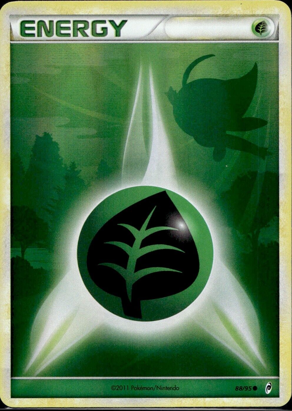 Pokemon Grass Energy Celebi Reverse Holo Call of Legends Near Mint Condition