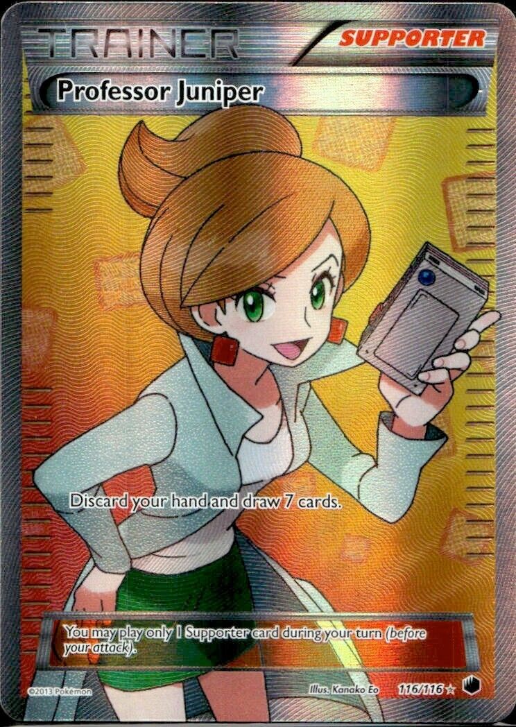 Pokemon Professor Juniper 116/116 B&W Plasma Freeze Near Mint Condition
