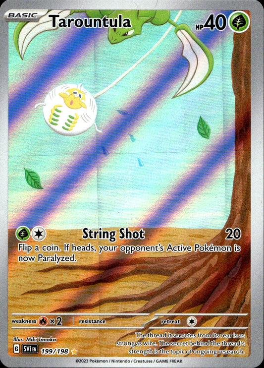 Pokemon Tarountula 199/198 Art Rare Scarlet & Violet