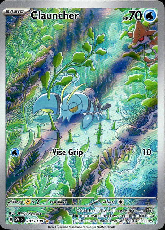 Pokemon Clauncher 205/198 Art Rare Scarlet & Violet