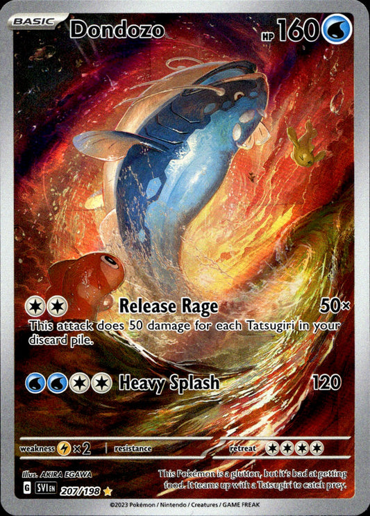 Pokemon Dondozo 207/198 Art Rare Scarlet & Violet