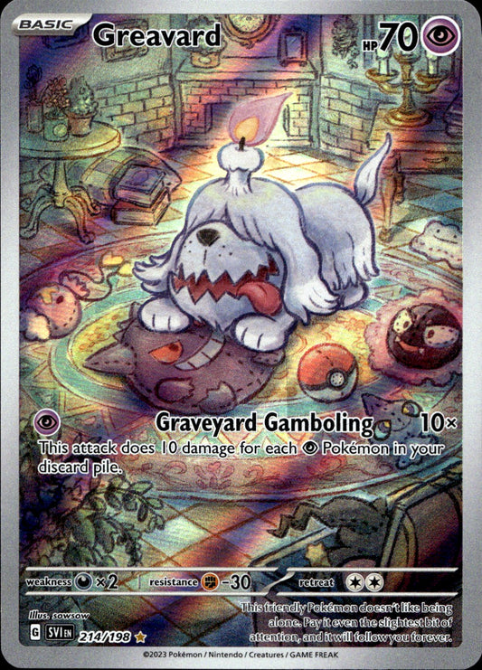 Pokemon Greavard 214/198 Art Rare Scarlet & Violet