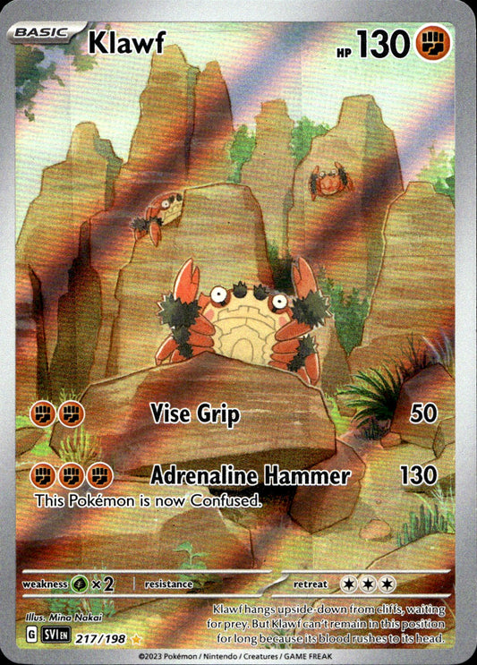 Pokemon Klawf 217/198 Art Rare Scarlet & Violet