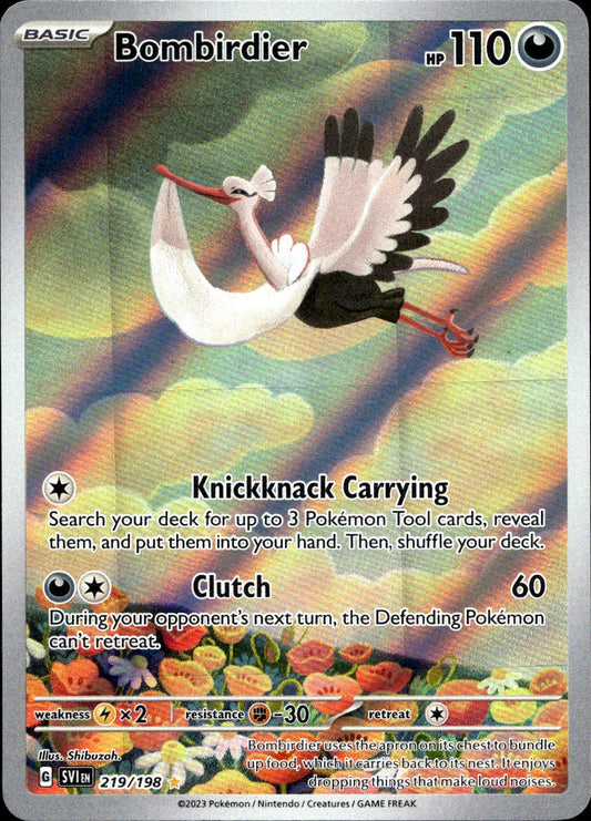 Pokemon Bombirdier 219/198 Art Rare Scarlet & Violet