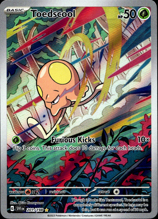 Pokemon Toedscool 201/198 Art Rare Scarlet & Violet
