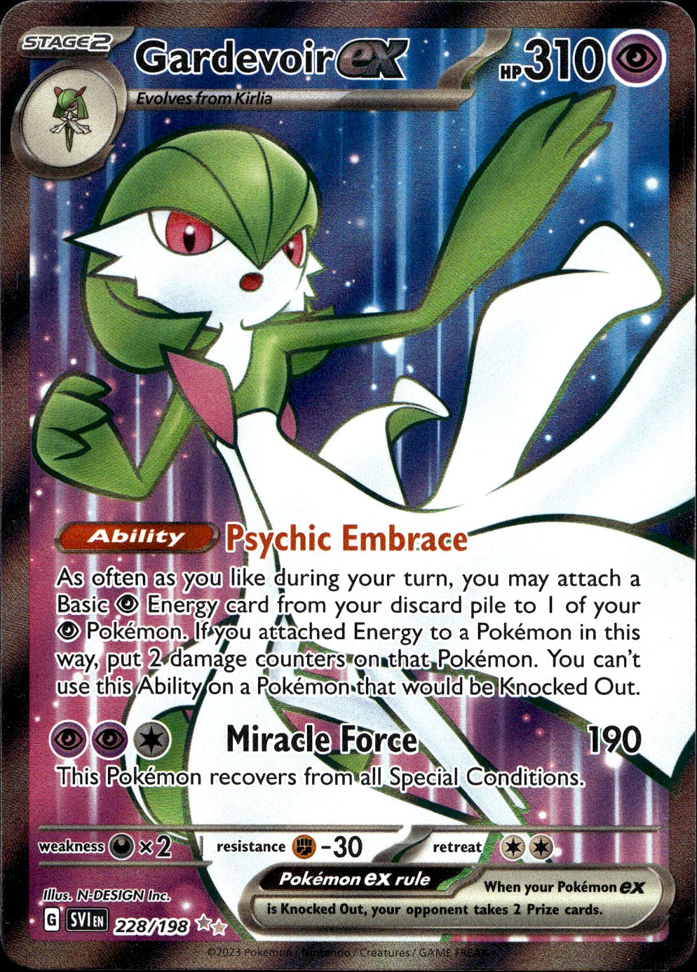 Pokemon Gardevoir ex 228/198 Full Art Scarlet & Violet