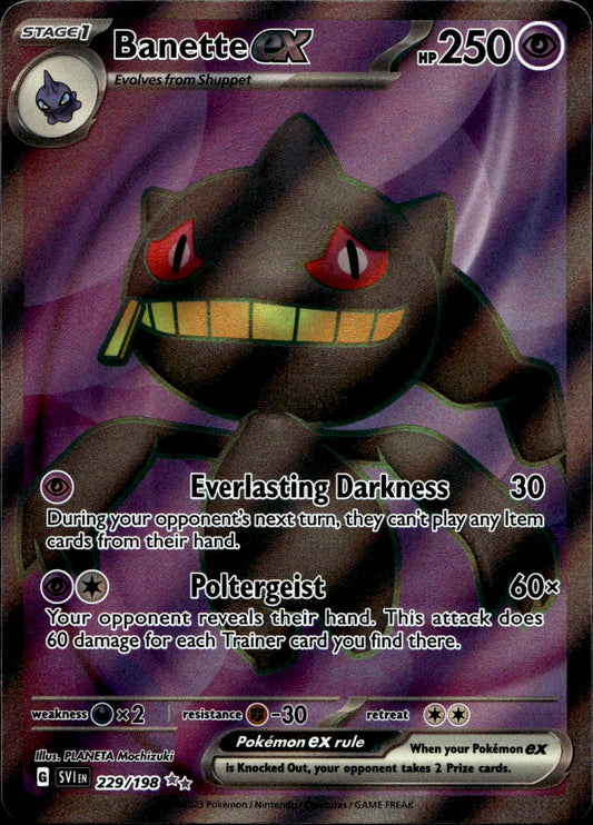 Pokemon Bannette ex 229/198 Full Art Scarlet & Violet