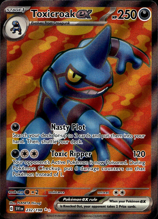 Pokemon Toxicroak ex 232/198 Full Art Scarlet & Violet