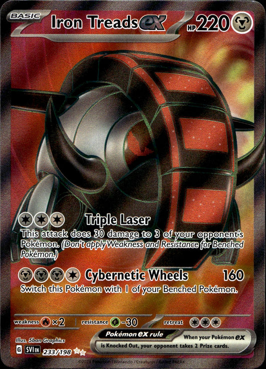 Pokemon Iron Treads ex 233/198 Full Art Scarlet & Violet