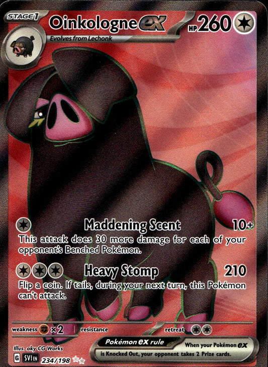 Pokemon Oinkologne ex 234/198 Full Art Scarlet & Violet