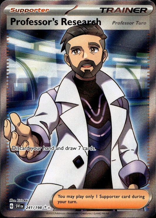 Pokemon Professor's Research 241/198 Full Art Scarlet & Violet