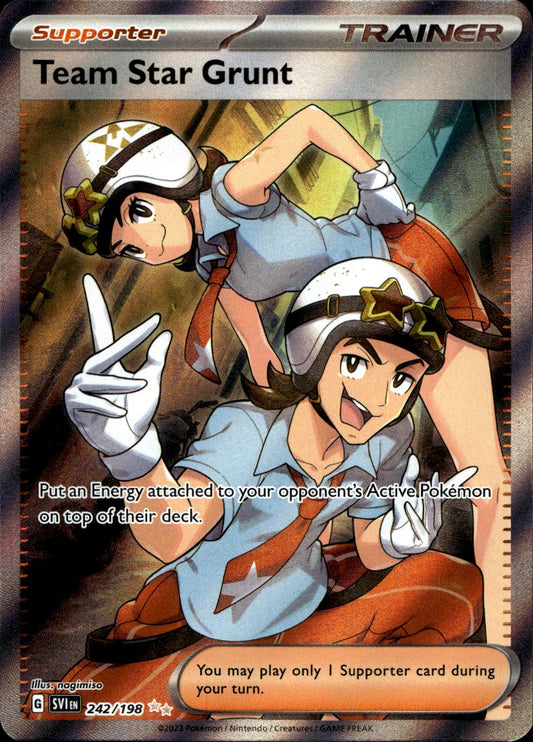 Pokemon Team Star Grunt 242/198 Full Art Scarlet & Violet