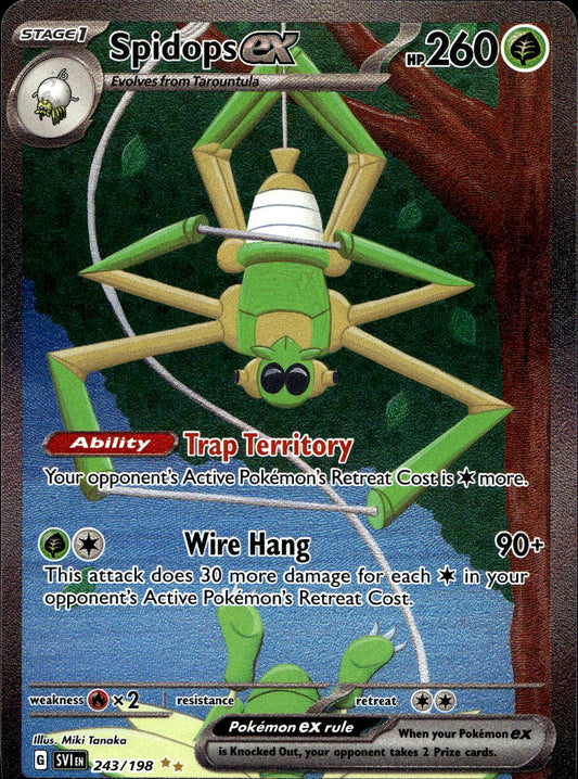 Pokemon Spidops ex 243/198 Special Illustration Rare Scarlet & Violet