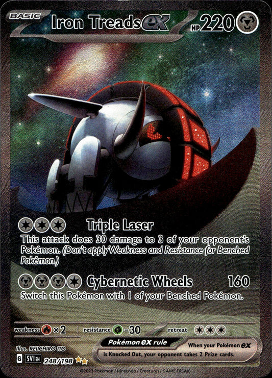 Pokemon Iron Treads ex 248/198 Special Illustration Rare Scarlet & Violet