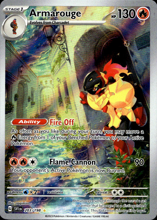 Pokemon Armarouge 203/198 Art Rare Scarlet & Violet