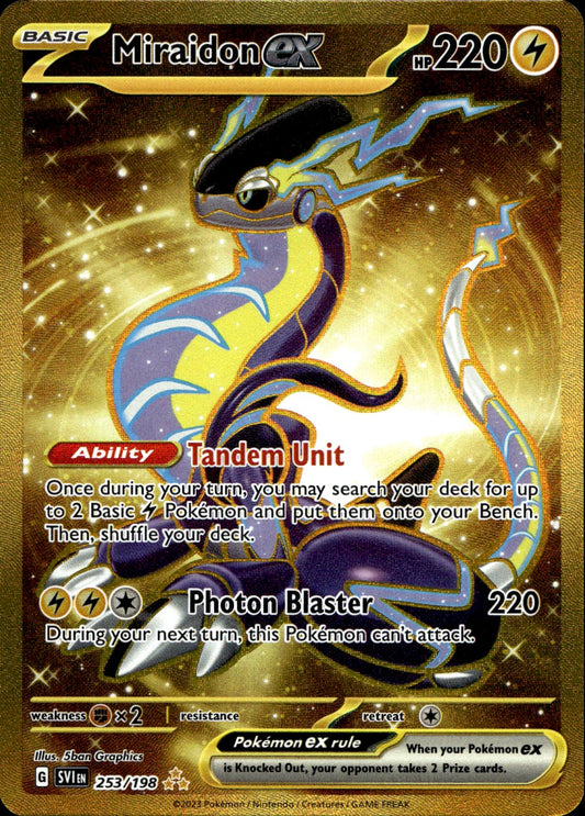 Pokemon Miraidon ex 253/198 Ultra Rare Scarlet & Violet