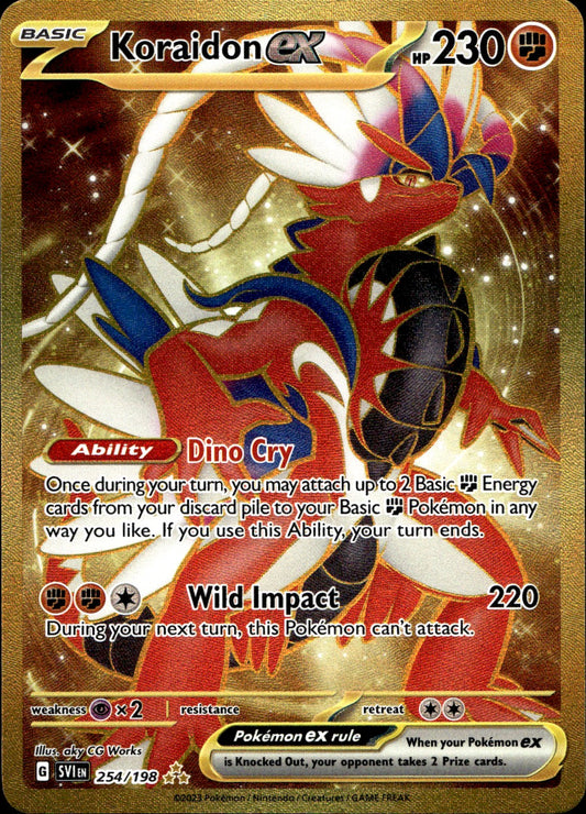Pokemon Koraidon ex 254/198 Ultra Rare Scarlet & Violet