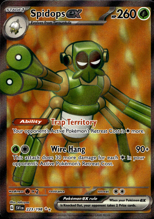 Pokemon Spidops ex 223/198 Full Art Scarlet & Violet