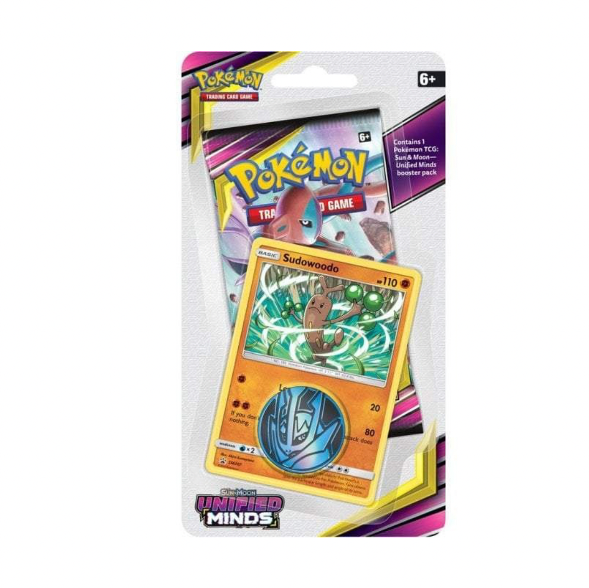 Pokemon S&M Unified Minds Single Blister Pack Sudowoodo SM207 Promo