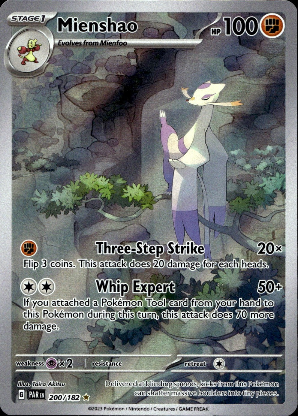 Mienshao 200/182 Illustration Rare Paradox Rift Pokemon Near Mint