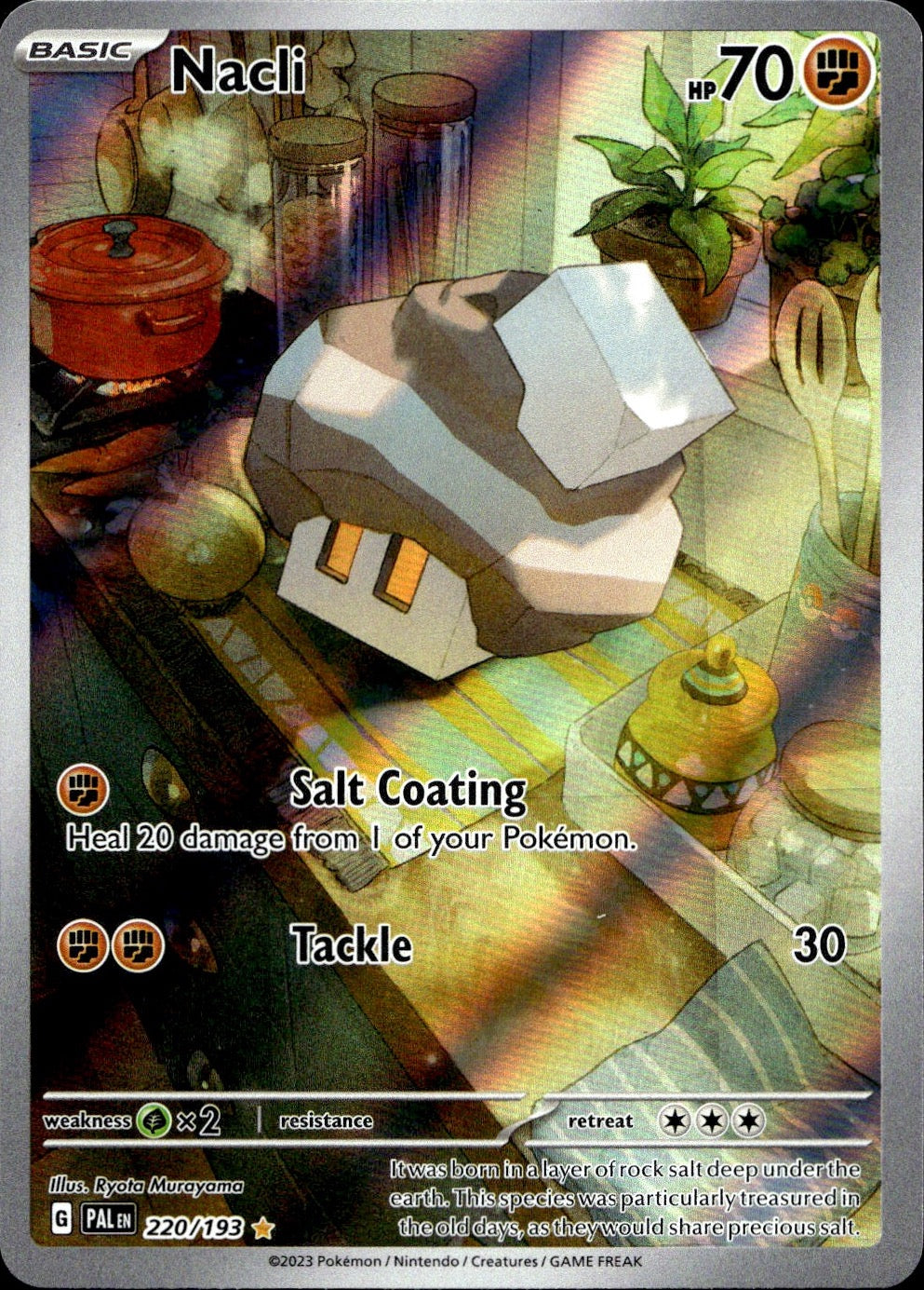 Nacli 220/193 Illustration Rare Paldea Evolved Pokemon Near Mint
