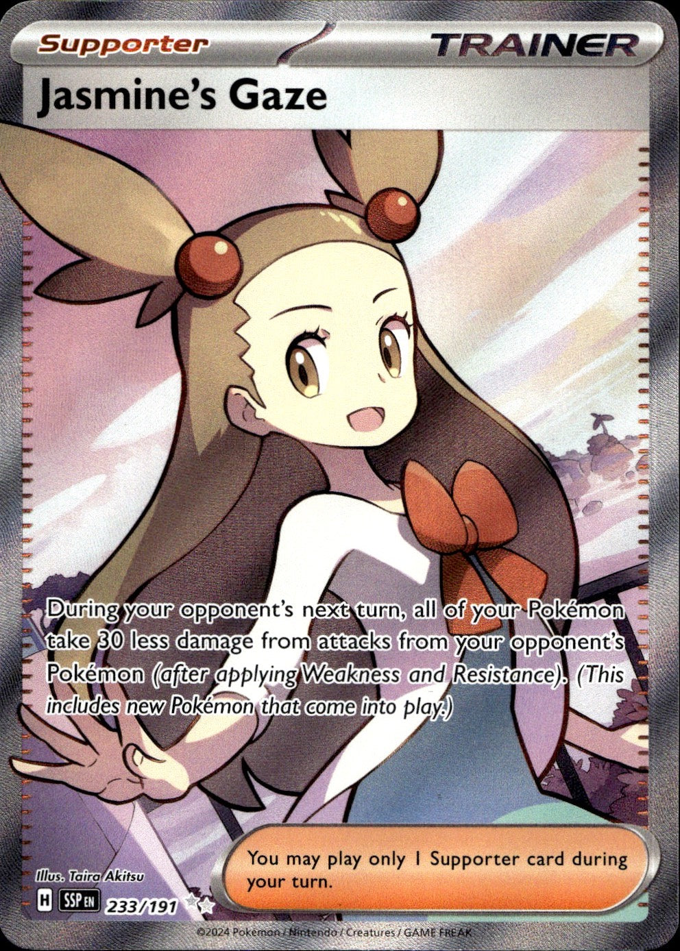 Jasmine's Gaze 233/191 Ultra Rare Surging Sparks Pokemon Near Mint