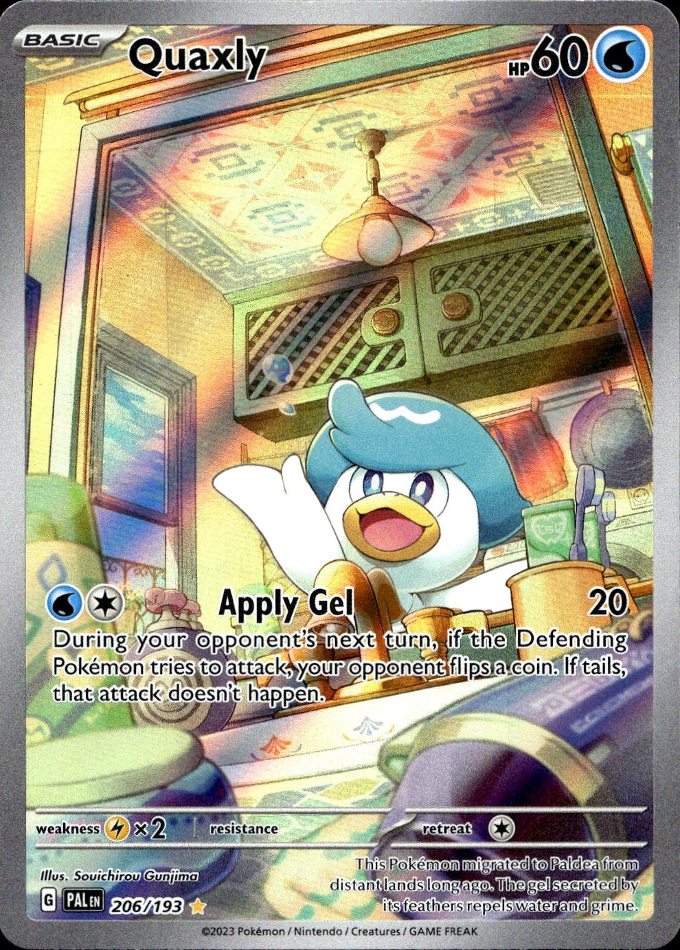 rare pokemon cards paldea evolved Quaxly 206/193 Illustration Rare Paldea Evolved Pokemon Near Mint – Chibi Collectables