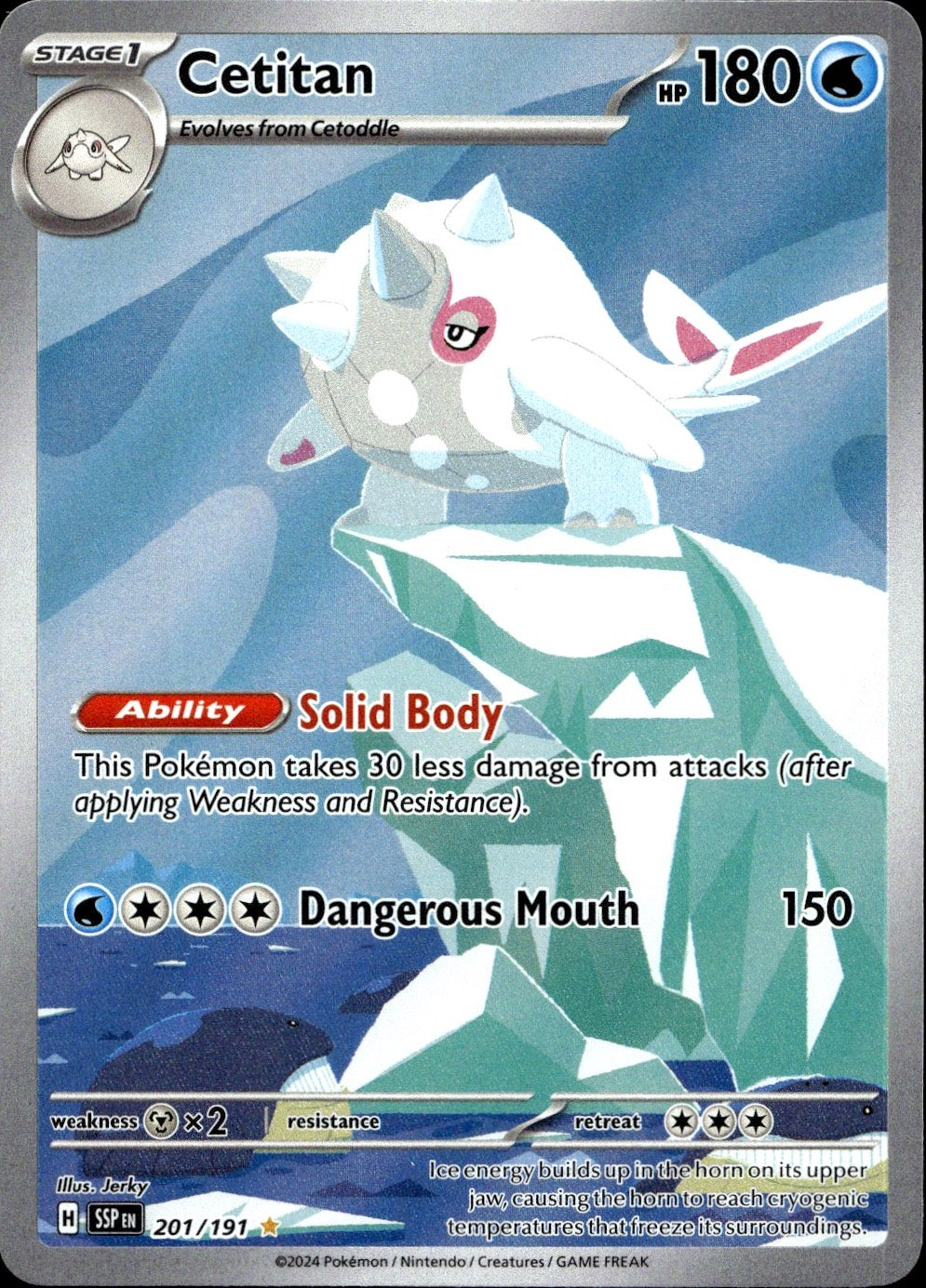 Cetitan 201/191 Illustration Rare Surging Sparks Pokemon Near Mint