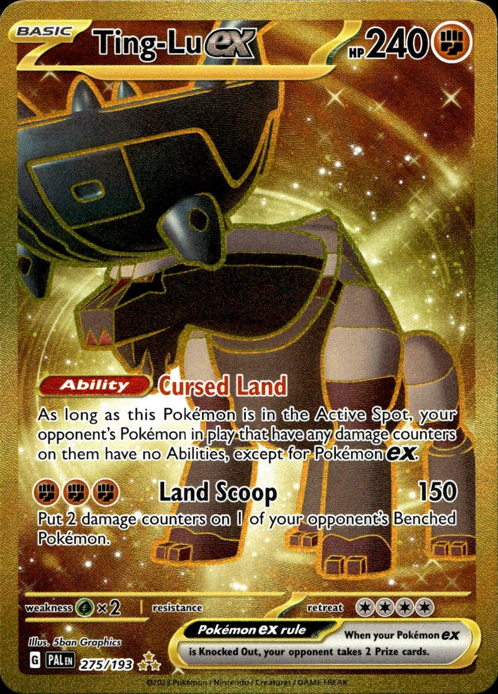 Ting-Lu ex 275/193 Hyper Rare Paldea Evolved Pokemon Near Mint