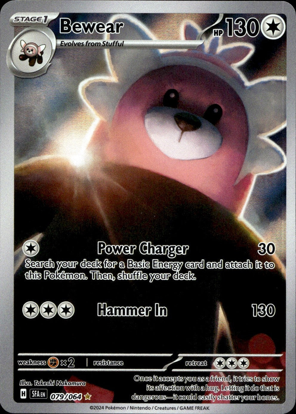 Bewear 79/64 Illustration Rare Shrouded Fable Pokemon Near Mint