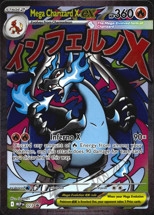 Mega Charizard X ex 023 Holo Promo ME: Mega Evolution Promo Pokemon Near Mint