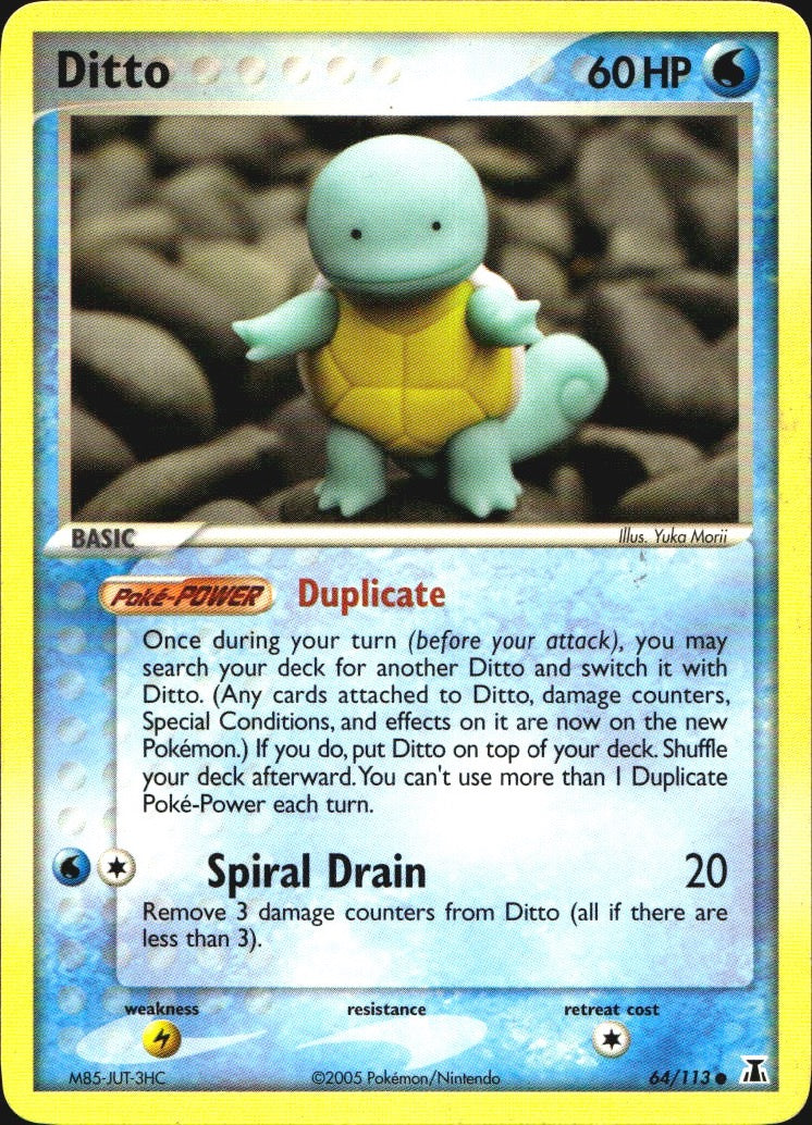 Ditto 64/113 Delta Species Common Pokemon Reverse Holo Lightly Played