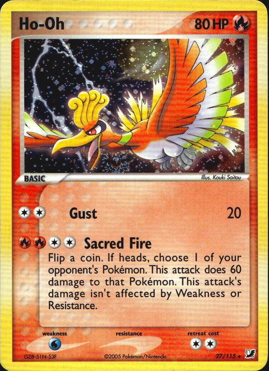 Ho-Oh (Cosmos Holo) 27/115 Holo Holo Rare Deck Exclusives Pokemon Lightly Played