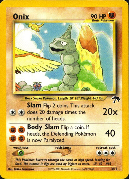 Onix 3/18 Southern Islands Pokemon Near Mint