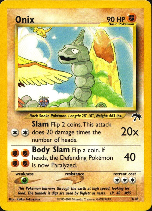 Onix 3/18 Southern Islands Pokemon Near Mint
