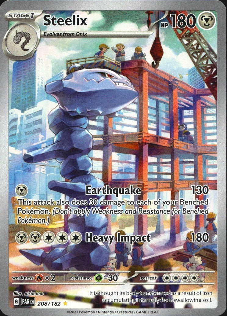 Steelix 208/182 Paradox Rift Illustration Rare Pokemon Holo Near Mint